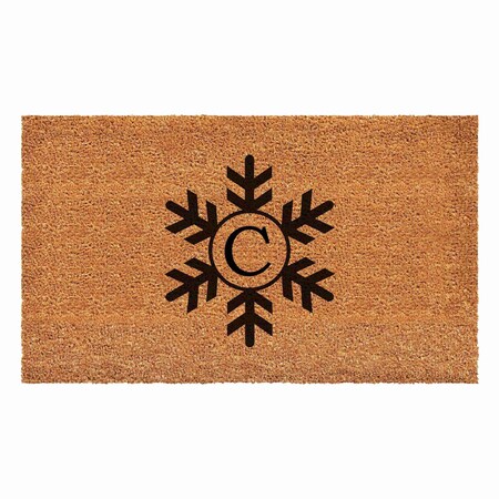 Calloway Mills Monogram Door Mat, Black, Natural, 36 in W x 72 in L 108793672C